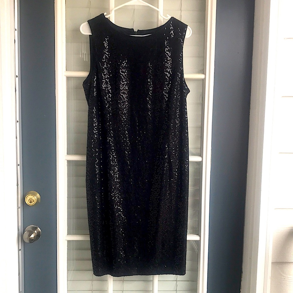 Black sequin Joan Rivers dress.  Never Worn